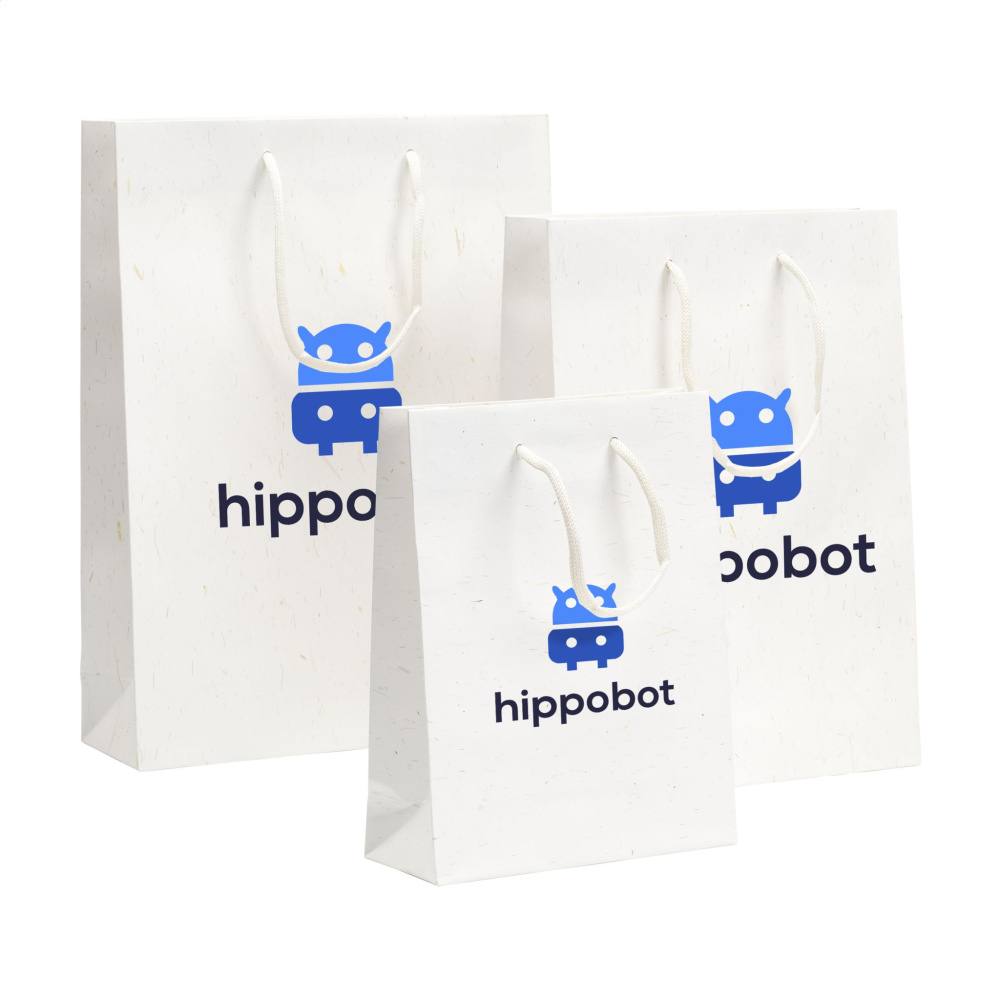 Logotrade business gift image of: Leaf It Bag recycled with straw fibres (180 g/m²) L