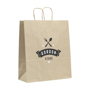 Logo trade promotional items image of: Leaf It Bag Wide recycled grass paper (90 g/m²) L