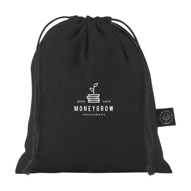 Logo trade corporate gift photo of: Gift Pouch GRS Recycled Cotton (150 g/m²) S