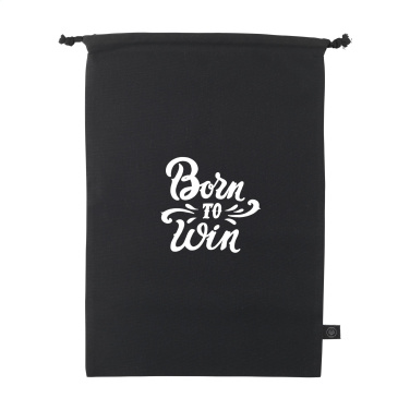 Logo trade business gift photo of: Gift Pouch GRS Recycled Cotton (150 g/m²) L