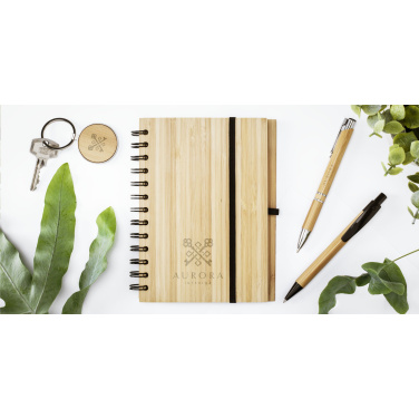 Logo trade promotional gifts image of: Bamboo Key Circle keyring