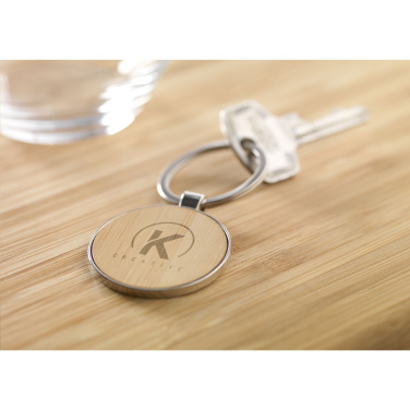 Logotrade promotional item picture of: Bamboo Key Circle keyring