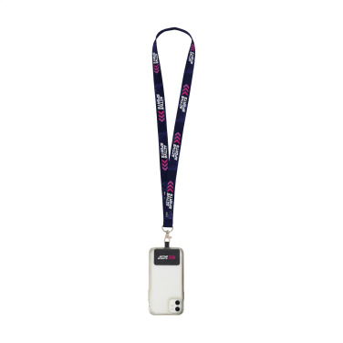Logotrade promotional giveaway picture of: Lanyard Sublimation RPET 2 cm with Patch keycord