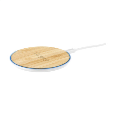 Logo trade advertising products picture of: Bamboo 10W Wireless Charger wireless fast charger