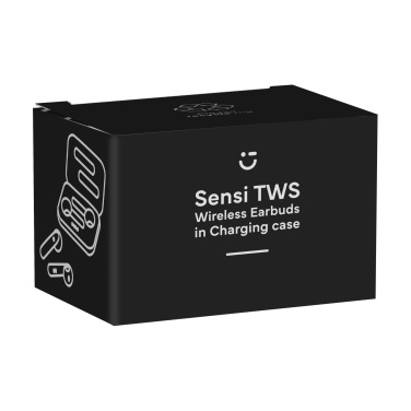 Logo trade promotional products image of: Sensi TWS Wireless Earbuds in Charging Case