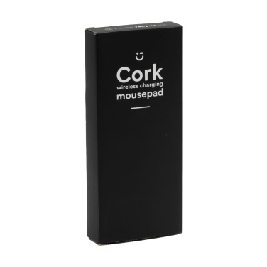 Logo trade corporate gifts image of: Cork Wireless Charging Mousepad