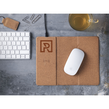Logotrade promotional merchandise photo of: Cork Wireless Charging Mousepad