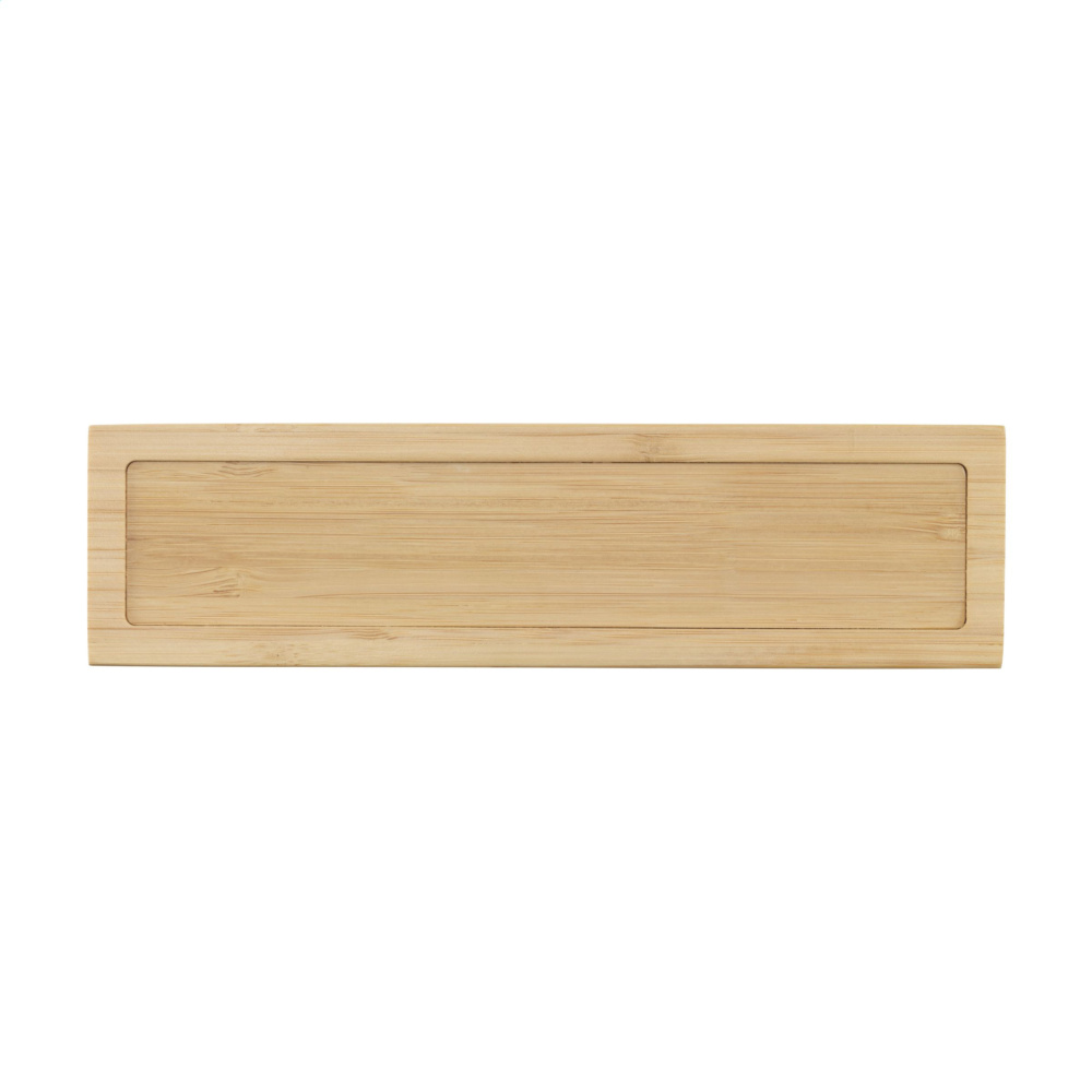 Logo trade promotional merchandise image of: Bamboo Alarm Clock with Wireless Charger
