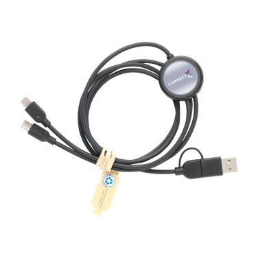 Logo trade promotional merchandise photo of: Charging Cable RCS Recycled ABS-TPE