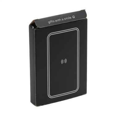 Logo trade promotional items image of: Boru Bamboo RCS Recycled ABS Powerbank Wireless Charger