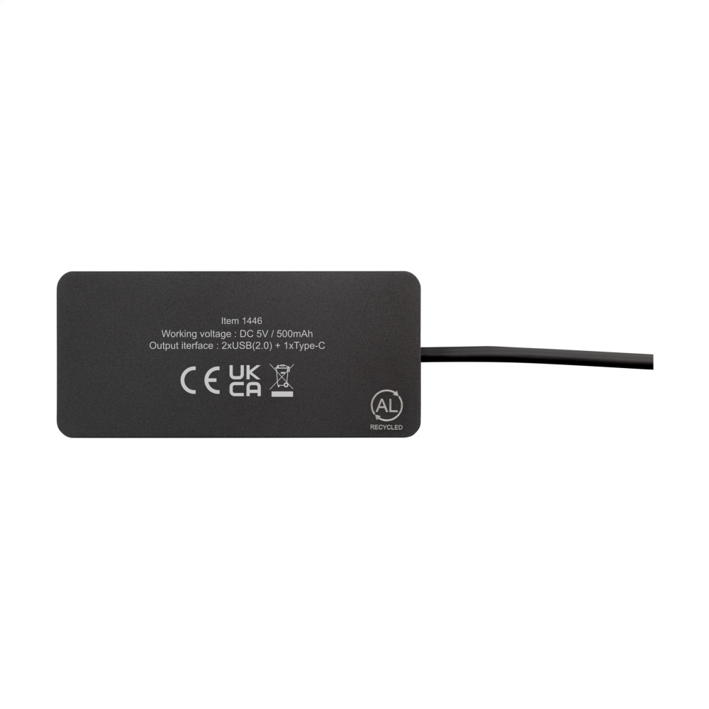 Logotrade promotional gifts photo of: Tecco GRS Recycled Alu USB Hub