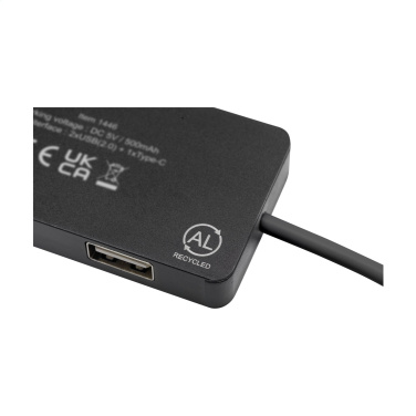 Logotrade promotional merchandise image of: Tecco GRS Recycled Alu USB Hub