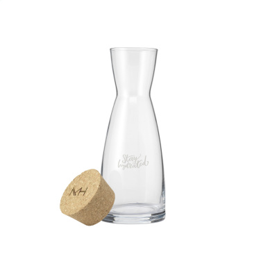 Logo trade promotional products image of: Ypsilon Carafe 1 L with a cork cap