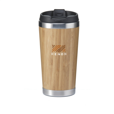 Logo trade promotional items picture of: Tokyo 450 ml bamboo thermo cup