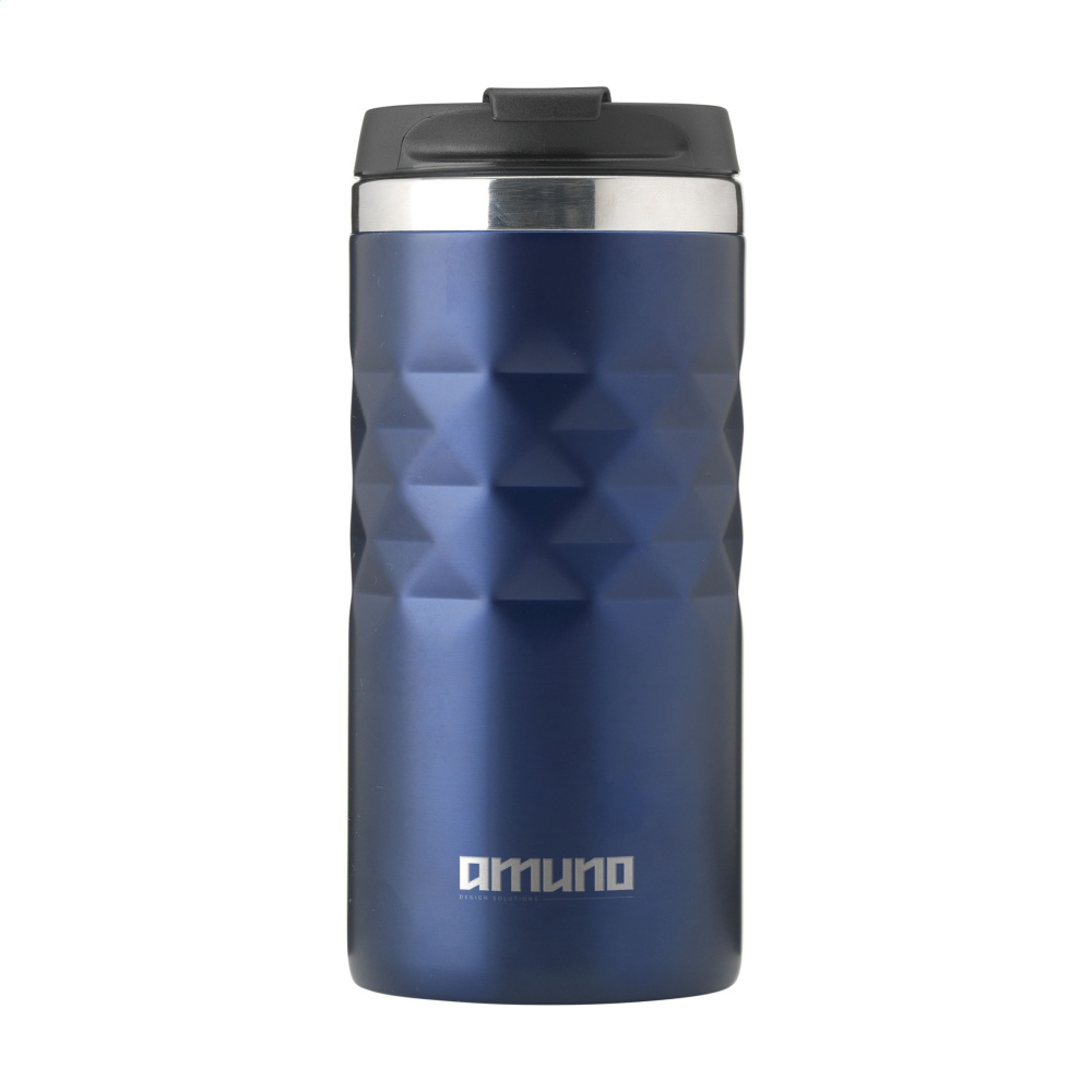 Logotrade promotional item picture of: Geometric Mug RCS Recycled Steel 280 ml thermo cup
