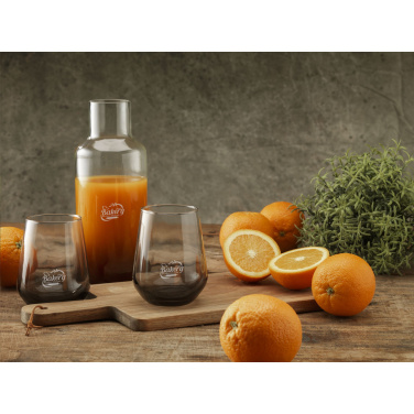 Logo trade promotional merchandise image of: Smokey Water Glass 450 ml