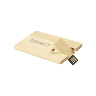 Logotrade business gifts photo of: CreditCard USB Bamboo 8 GB