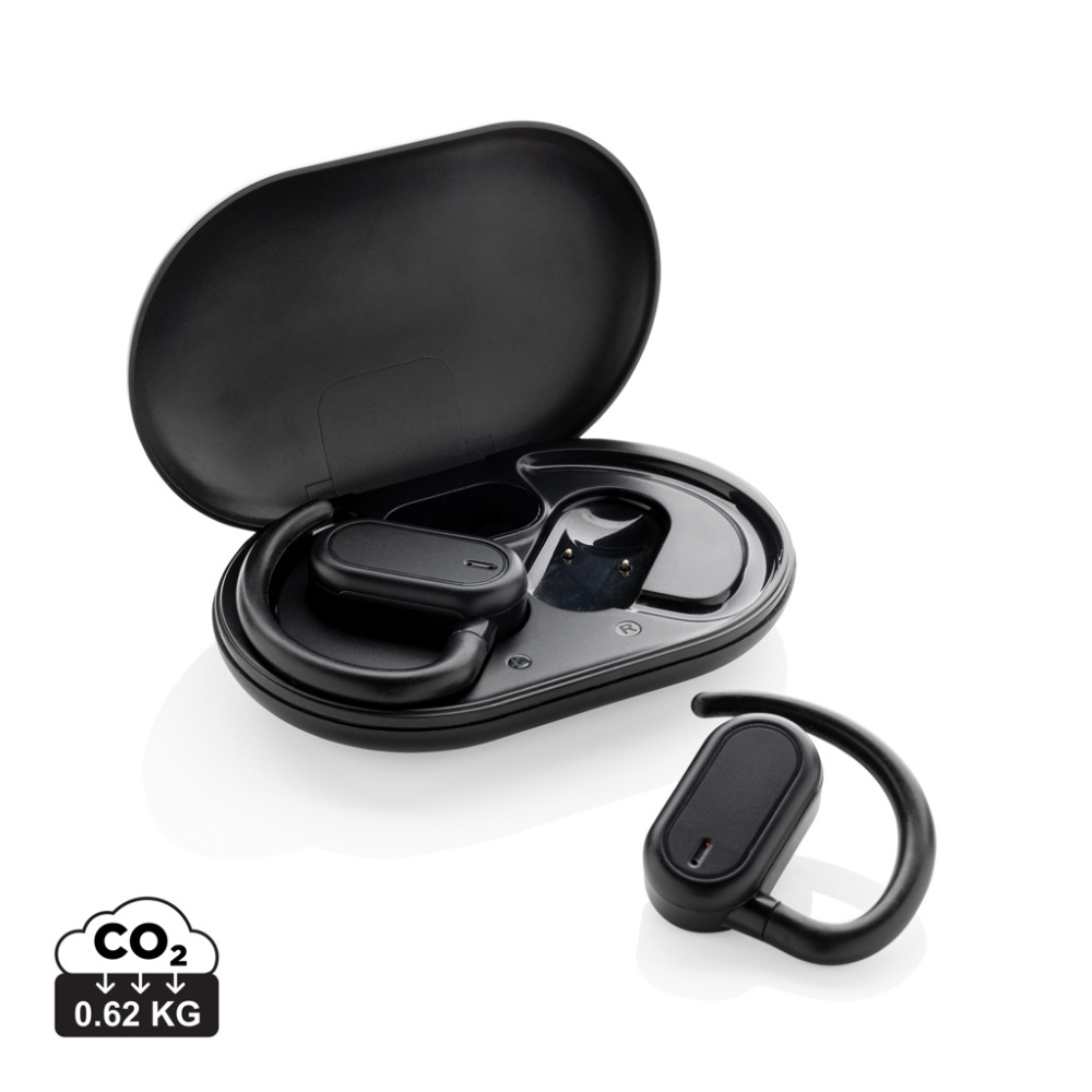Logo trade promotional items picture of: Fitsound RCS recycled plastic open ear TWS earbuds