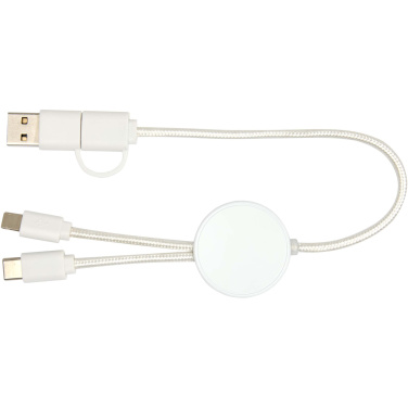Logotrade promotional item picture of: Citala 5-in-1 recycled plastic 30 cm data sync and 27W fast charge cable