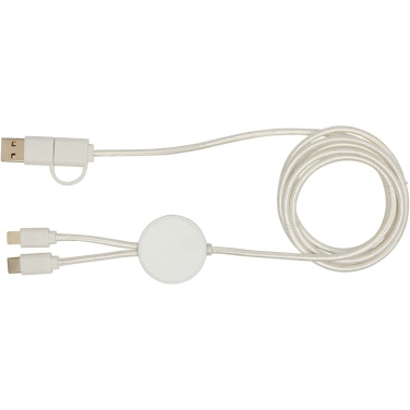 Logo trade business gift photo of: Citala 5-in-1 recycled plastic 150 cm data sync and 27W fast charge cable
