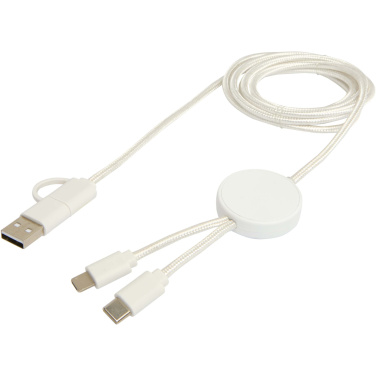 Logo trade advertising products picture of: Citala 5-in-1 recycled plastic 150 cm data sync and 27W fast charge cable