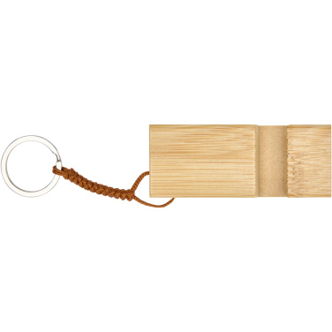 Logotrade promotional item image of: Bosona bamboo phone holder with keychain