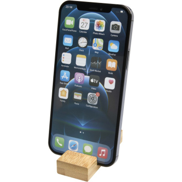 Logo trade corporate gift photo of: Bosona bamboo phone holder with keychain