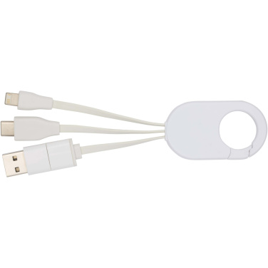 Logo trade promotional merchandise picture of: Troop 4-in-1 recycled plastic charging cable