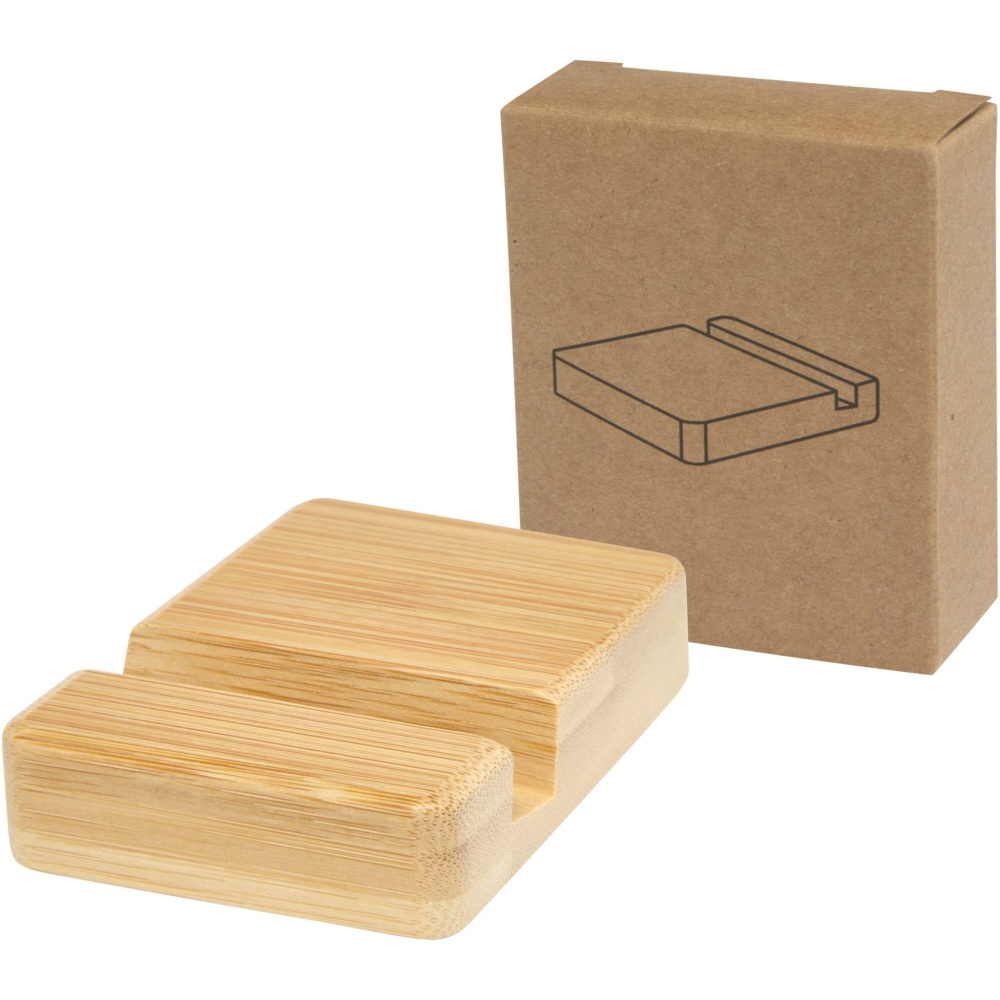 Logo trade promotional gifts image of: Ebla bamboo phone stand
