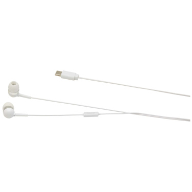 Logotrade promotional item image of: Baekdu wired Type-C headset with recycled plastic storage box