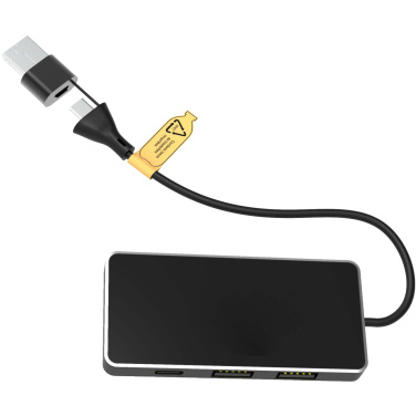 Logotrade promotional product image of: SCX.design H20 8-in-1 USB hub with dual input and 6-ports