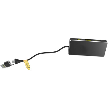 Logo trade corporate gifts picture of: SCX.design H20 8-in-1 USB hub with dual input and 6-ports