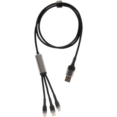 Logo trade promotional giveaways image of: SCX.design C53 100W 5-in-1 rPET ultra fast charging cable