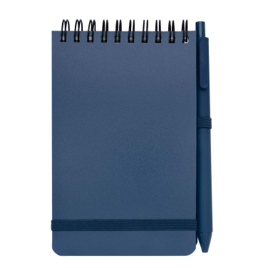 Logo trade promotional gifts image of: Thalaasa A6 hard cover ocean-bound notebook with ballpoint pen (black ink)
