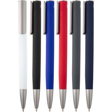 Logo trade promotional items image of: Ziggur aluminium ballpoint pen (blue ink)