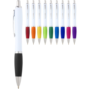 Logo trade promotional item photo of: Nash recycled plastic ballpoint pen (blue ink)