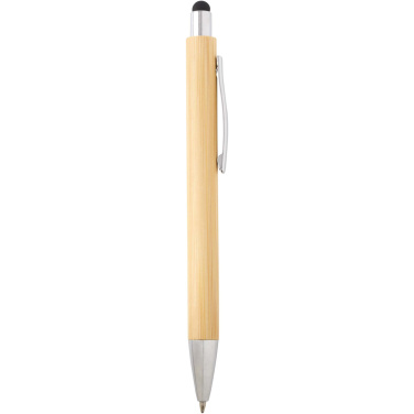 Logo trade advertising products picture of: Oblys bamboo ballpoint pen and mechanical pencil set (black ink)