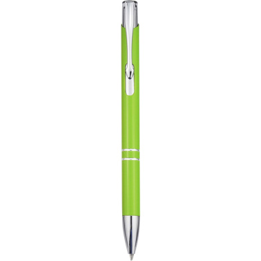 Logo trade business gift photo of: Moneta recycled aluminium ballpoint pen (blue ink)