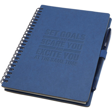 Logo trade corporate gift photo of: Slate reusable soft cover notebook and pen set (black ink)