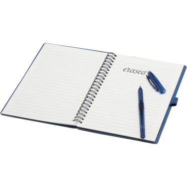 Logo trade promotional gifts image of: Slate reusable soft cover notebook and pen set (black ink)