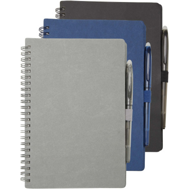 Logotrade promotional giveaway picture of: Slate reusable soft cover notebook and pen set (black ink)