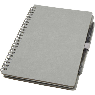 Logo trade promotional giveaways image of: Slate reusable soft cover notebook and pen set (black ink)