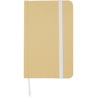 Logo trade promotional giveaways picture of: Reed A6 recycled hard cover notebook with plain pages