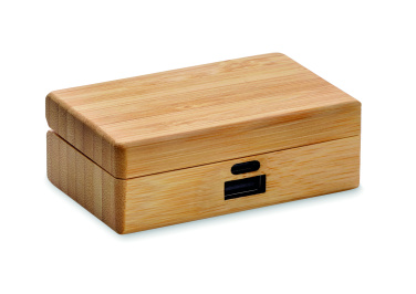 Logotrade promotional items photo of: TWS earbuds in bamboo case