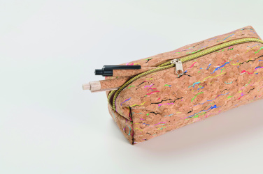 Logo trade promotional product photo of: Coloured cork pencil case