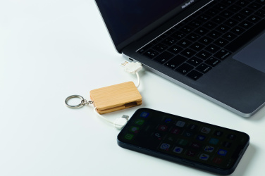Logo trade business gifts image of: Key ring charging cable