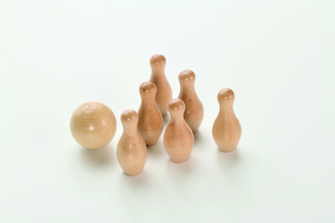 Logo trade advertising products picture of: Mini pine wood bowling set