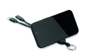 Logo trade promotional items image of: 60W cable keyring recycled ABS