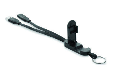 Logo trade promotional items image of: 60W cable keyring recycled ABS