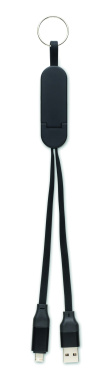 Logo trade promotional items image of: 60W cable keyring recycled ABS